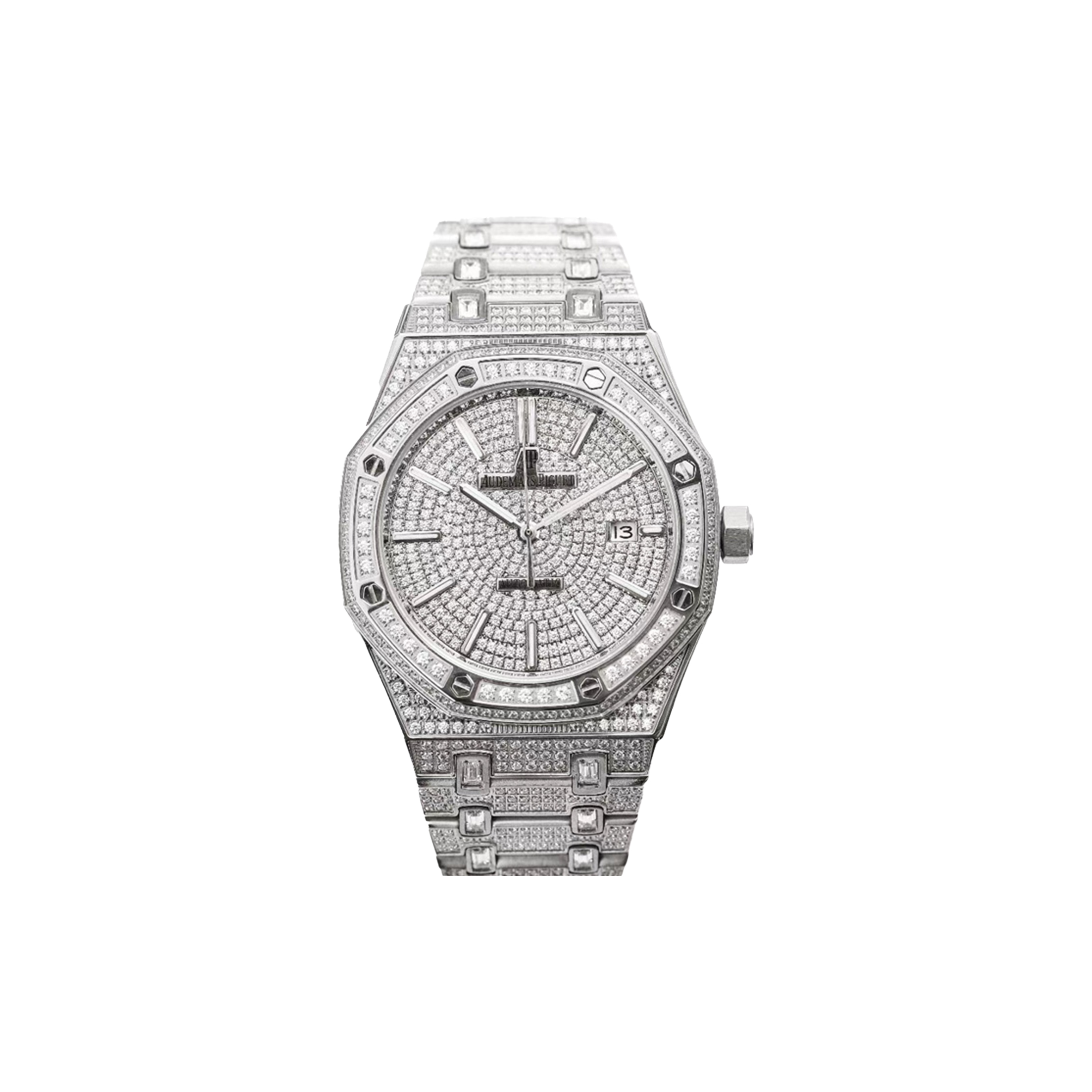audemars p*g*et royal oak 41 Di*m*nds steel watch 15400st.oo.1220st.01